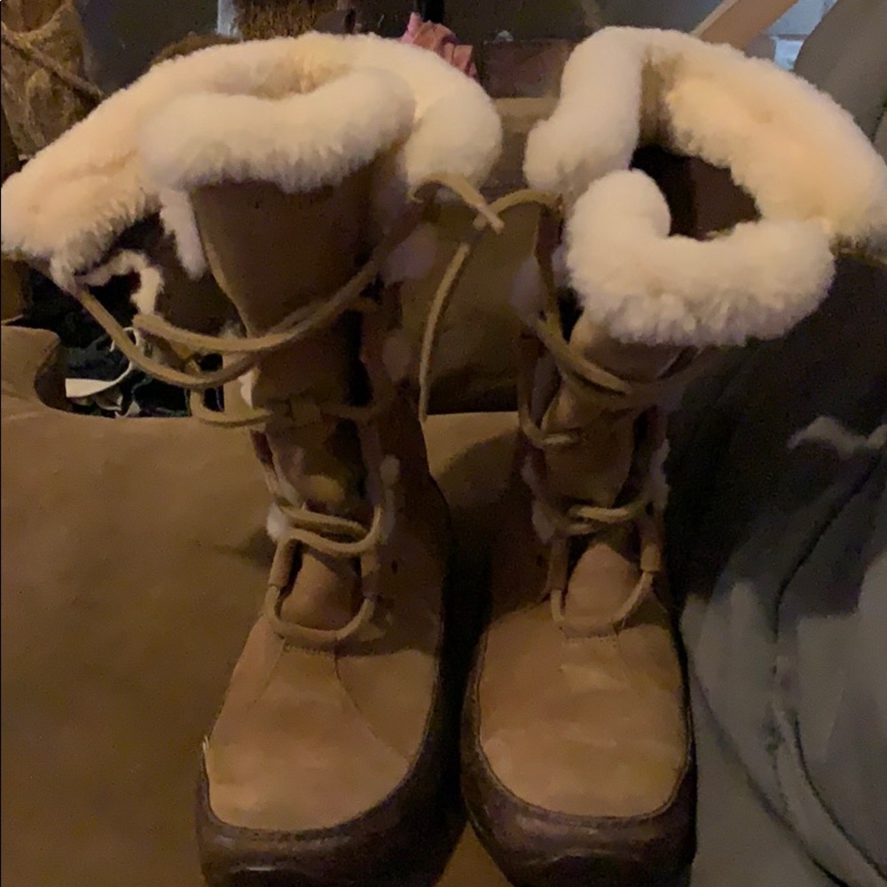 The North Face fur lined boots